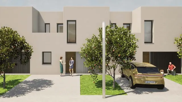 Proyecto de las viviendas adosadas que se planean construir en Albalate de Cinca