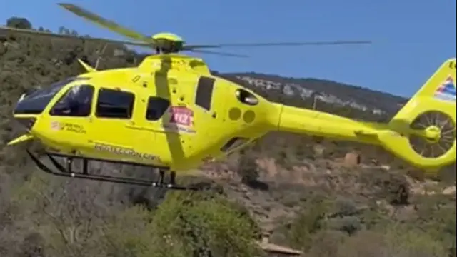 Helicóptero del 112 del Gobierno de Aragón