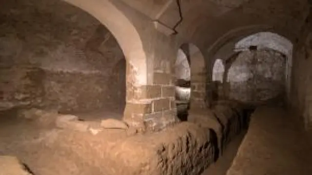 Interior del polvorín descubierto en Cartuja de las Fuentes