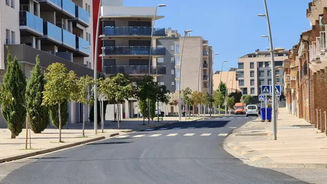 Finalización de las obras en la calle Benito Coll de Binéfar