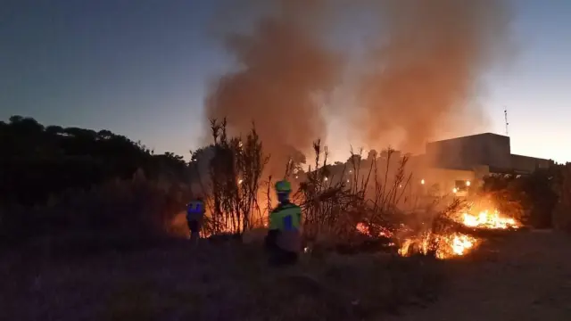 Uno de los incendios que ha afectado este verano a Barbastro.