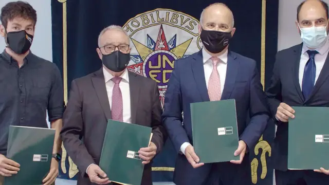 Ramón Guirado, Miguel Gracia, Ricardo Mairal y Fernando Torres, en la constitución del consorcio