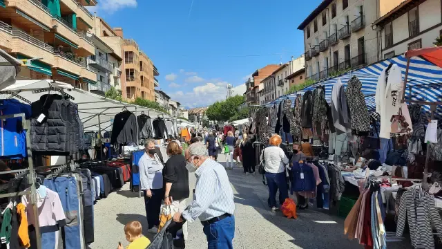 Ambiente registrado este miércoles en la Feria de San Miguel de Graus.