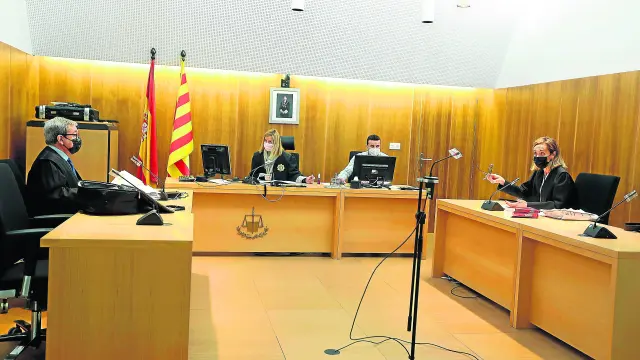 Foto de uno de los juicios que ha habido estos meses en el Palacio de Justicia de Huesca.