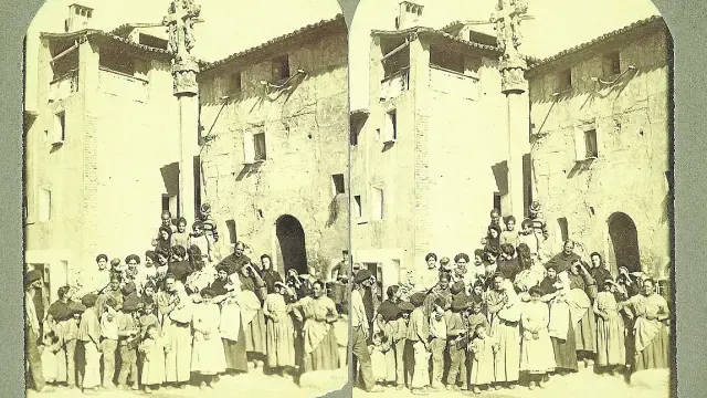 Imagen de los habitantes de San Esteban de Litera.
