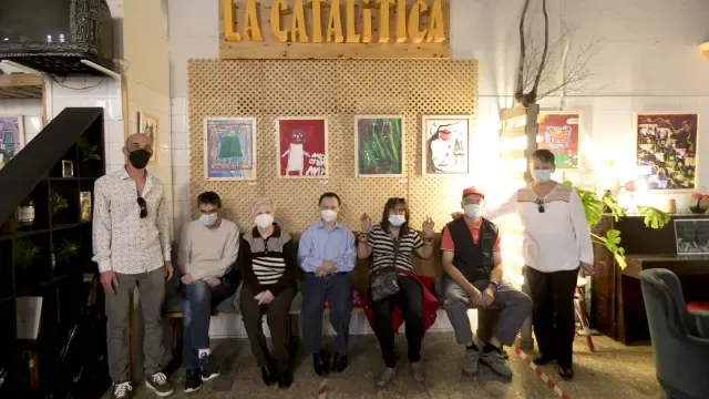 Los artistas participantes, en La Catalítica.