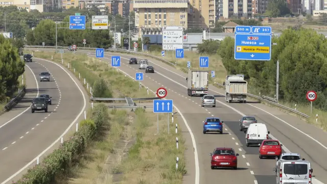 Operación salida el pasado 13 de agosto en la autovía a las afueras de la ciudad de Huesca.
