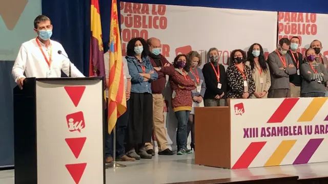 Álvaro Sanz, reelegido coordinador general de IU Aragón.