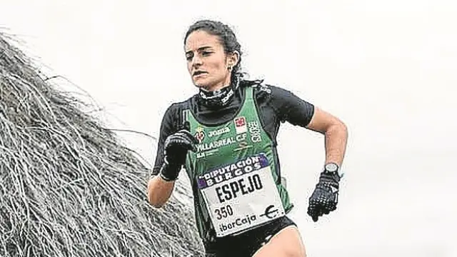 La montisonense Cristina Espejo, en un cross de esta misma temporada.