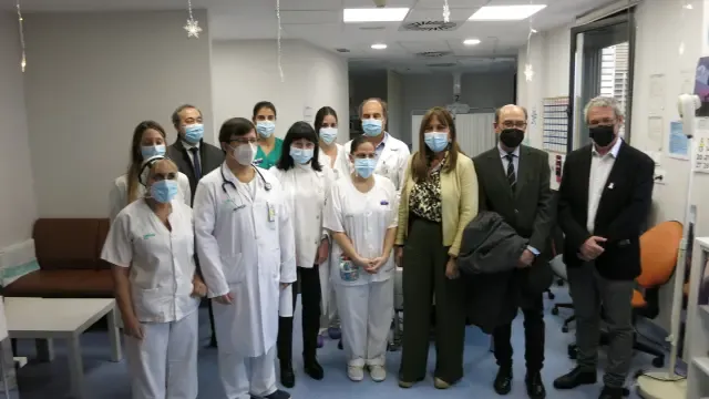 Repollés ha visitado la Unidad de Ictus del Hospital Clínico Lozano Blesa de Zaragoza.