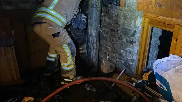 Incendio de una chimenea en Coscojuela de Sobrarbe