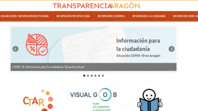 El Portal de Transparencia del Gobierno de Aragón ha recibido más de 3,5 millones de visitas en 2021