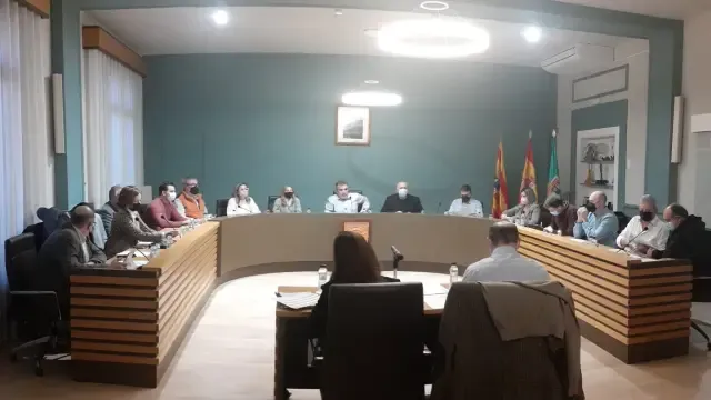 Sesión de pleno del Ayuntamiento de Fraga del jueves 31 de marzo.