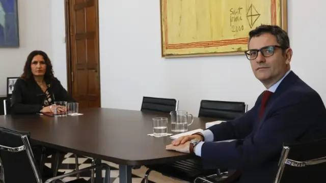 Félix Bolaños y la consellera catalana de la Presidencia, Laura Vilagrà