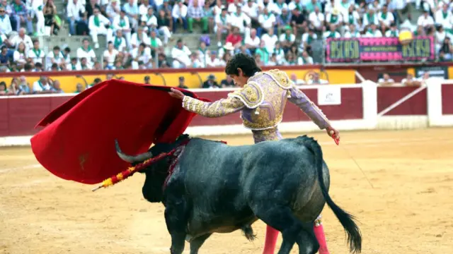 Corrida de toros celebrada en la plaza de Toros de Huesca en las Fiestas de San Lorenzo de 2019.