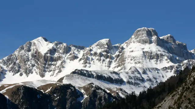 Vista de algunas montañas del Pirineo Aragonés.