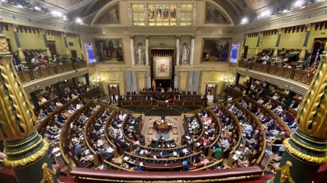 Vista del Congreso de los Diputados en la primera jornada del Debate del Estado de la Nación.