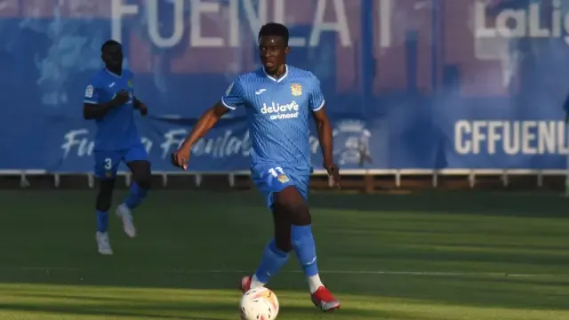 Aboubakary Kanté en un partido de la temporada pasada con el Fuenlabrada.