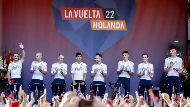Movistar lucirá un maillot especial, blanco, en homenaje a Alejandro Valverde.