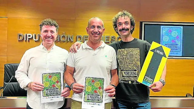 Fernando Blasco, Joaquín Monesma y Quico Gimeno en la presentación de la carrera.