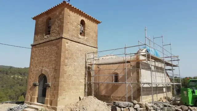 Estado actual de la Iglesia de San Jorge en plenas obras de rehabilitación.