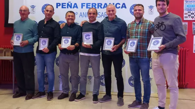 Los entrenadores Satué, Español, Blázquez, Gilaberte, Albert, Josemi y Arilla.