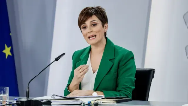 La ministra portavoz, Isabel Rodríguez, durante la rueda de prensa tras el Consejo de Ministros, este martes.