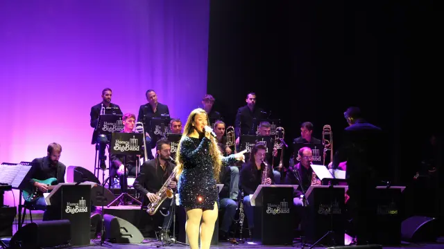 Foto del concierto del X aniversario de la Huesca Big Band en el Olimpia.