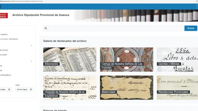 El Archivo de la Diputación Provincial de Huesca pone en marcha un portal de difusión que acerca a la ciudadanía la memoria histórica de esta provincia