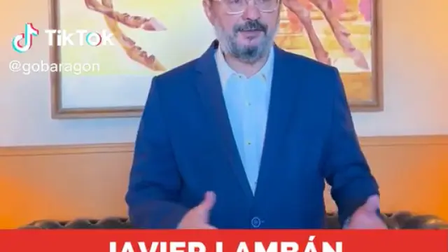 Javier Lambán en el primer video de la cuenta de Tik Tok del Gobierno de Aragón.
