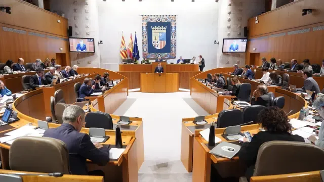 Diputados de las Cortes de Aragón en la última sesión plenaria de la X Legislatura.