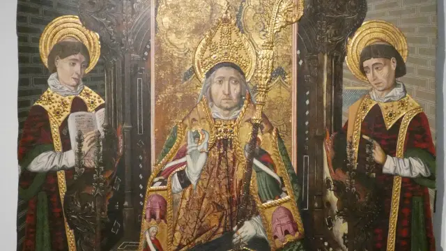 Una pintura de San Blas, joya de la muestra.