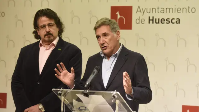 José Luis Rubió y Ricardo Oliván, en la rueda de prensa.
