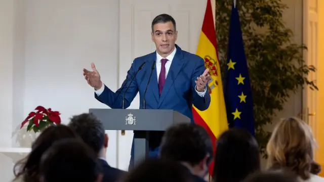 Sánchez durante su comparecencia en rueda de prensa tras el Consejo de Ministros.