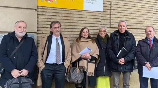 Representantes de la provincia de Huesca en la Delegación del Gobierno.