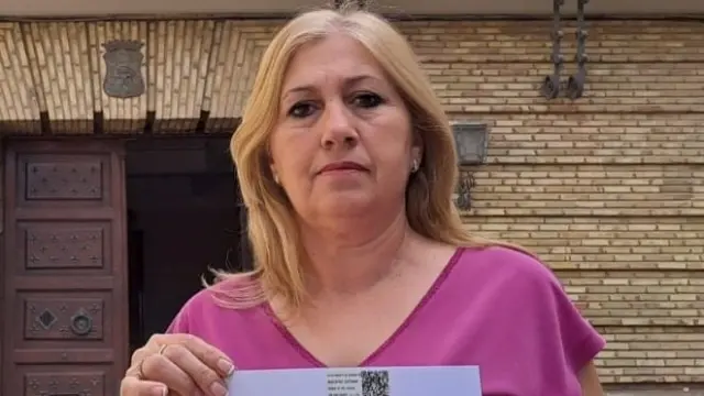 Ana Barón, portavoz del grupo municipal de Vox, en el Ayuntamiento de Barbastro.