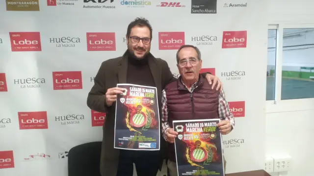 Fernando Lascorz y Demetrio Márquez, en la presentación de la Marcha Verde.