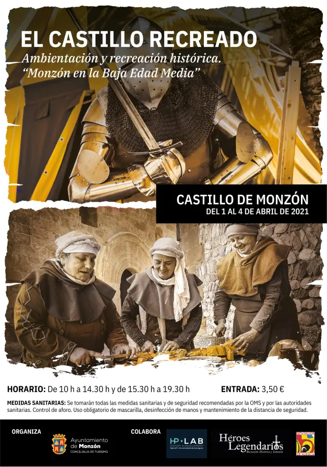 Cartel de la ambientación histórica en Semana Santa en Monzón