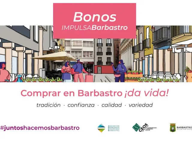 Imagen de la campaña Bonos Impulsa Barbastro