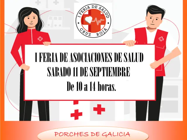 Cartel de la I Feria de Asociaciones de Salud en Huesca
