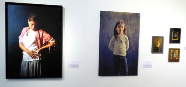 Obras que forman parte de la exposición de pinturas de Isabel Guerra