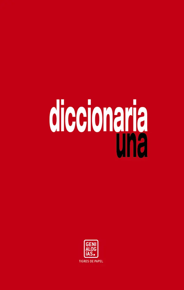 Cubierta de "Diccionaria una"