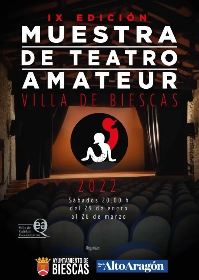 Cartel de la IX Muestra Teatro Amateur Villa de Biescas