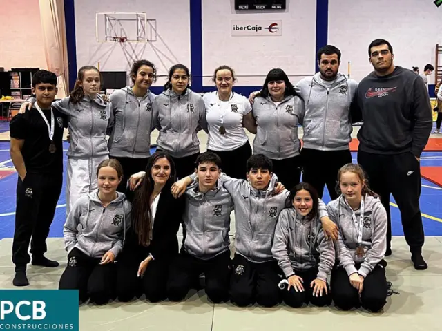 Club Judo Huesca, con su equipo en el Sector Norte.