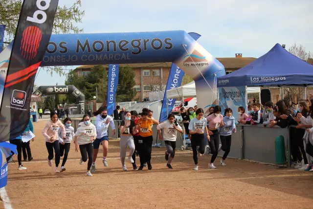 Una de las pruebas de las Olimpiadas Interinstitutos de Los Monegros el año pasado.