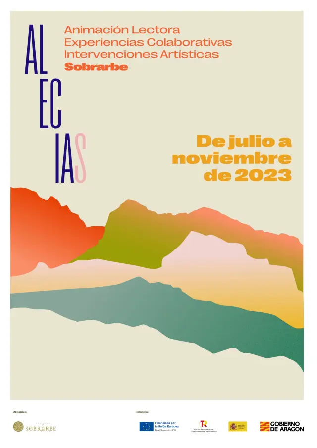 Cartel del proyecto Alecias en Sobrarbe.