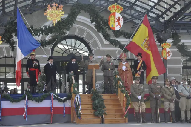 El discurso del rey Alfonso XIII, durante el acto central de la recreación.