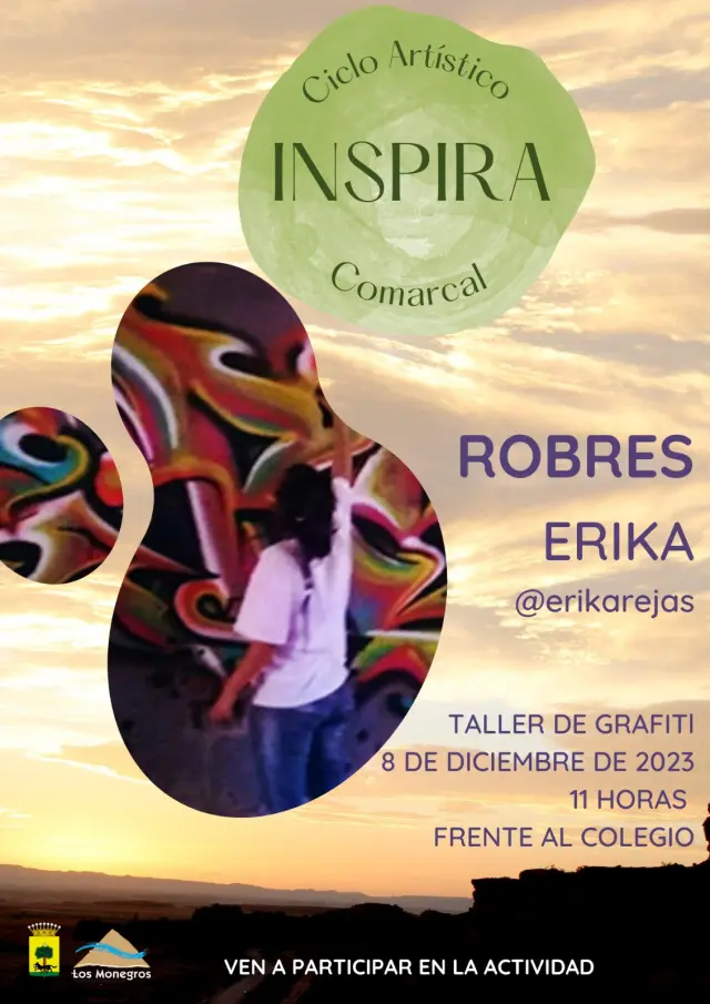 Cartel de Inspira Monegros en Robres.