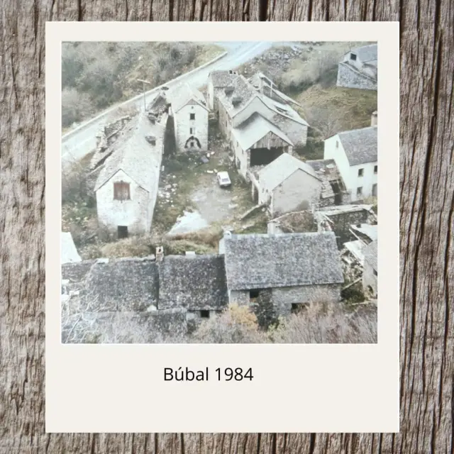 Estado de la localidad de Búbal en 1984, antes de su recuperación.