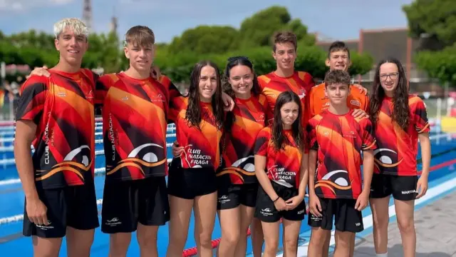 Nadadores del CN Fraga.